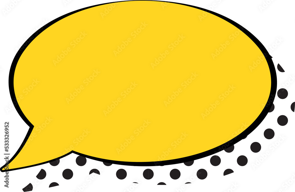 Speech bubbles with halftone shadows. Speech bubbles illustration in comic style. Speech bubbles with halftone shadows. Speech bubbles illustration in comic style.