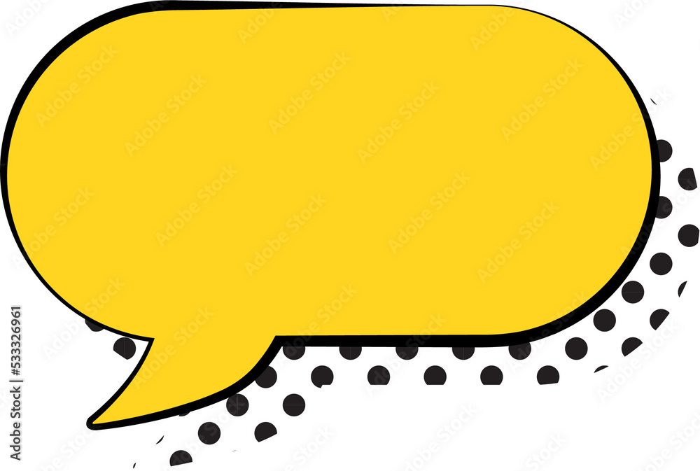 Speech bubbles with halftone shadows. Speech bubbles illustration in comic style. Speech bubbles with halftone shadows. Speech bubbles illustration in comic style.