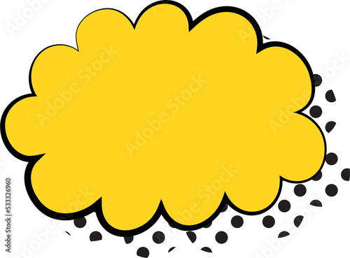 Speech bubbles with halftone shadows. Speech bubbles illustration in comic style.