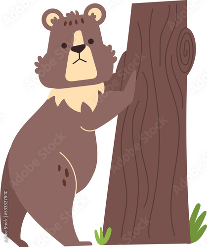 Fototapeta Naklejka Na Ścianę i Meble -  brown bear cute animal