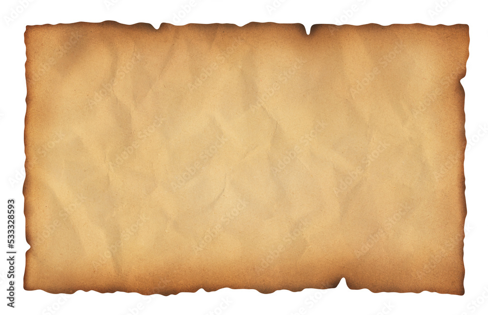 treasure map on transparent background, extracted