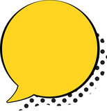 Speech bubbles with halftone shadows. Speech bubbles illustration in comic style.