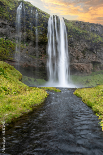 Seljalandsfoss waterfall in South Iceland