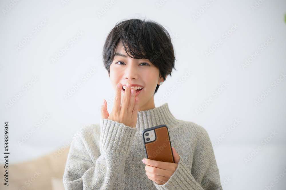 People surprised with a smart phone. People surprised with a smart phone.