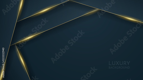 abstract light gold black space frame layout design tech triangle concept dark blue texture background. eps10 vector