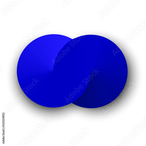 Abstract 3 d infinity sign. Vector illustration. Stock image. 