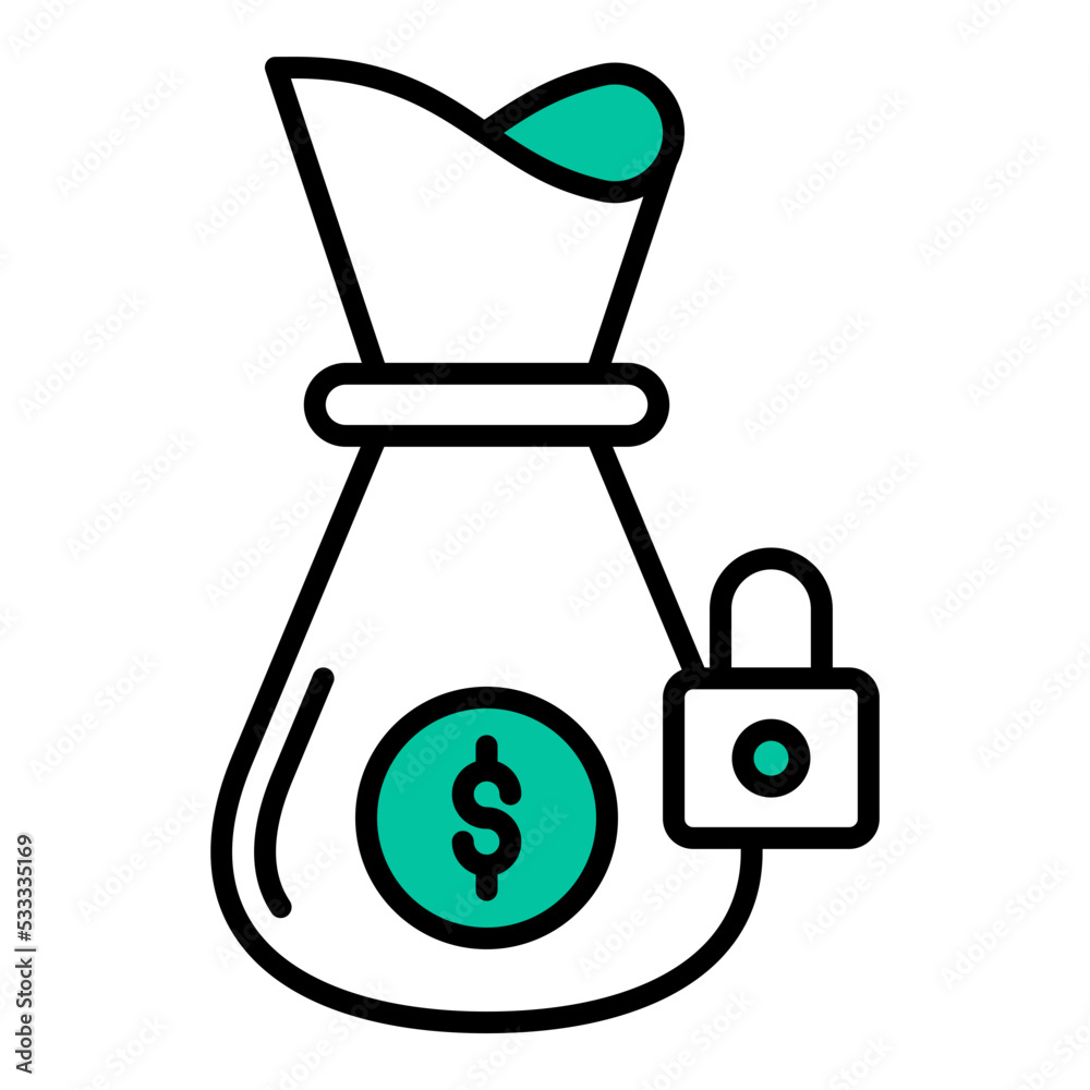 locked money bag locked money bag
