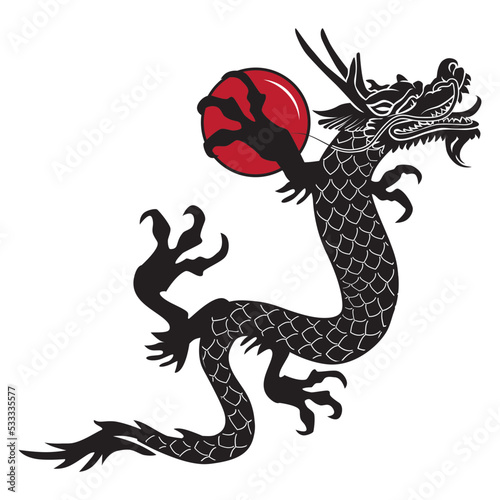 black dragon feng shui svg icon