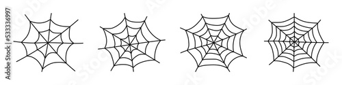 Fotografie, Obraz Spiderweb icons set. Vector illustration