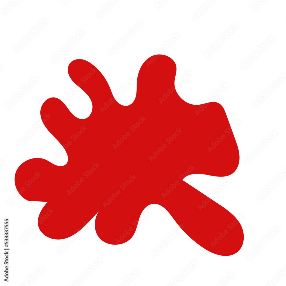 Abstract Blob Shapes Splat Red Abstract Blob Shapes Splat Red