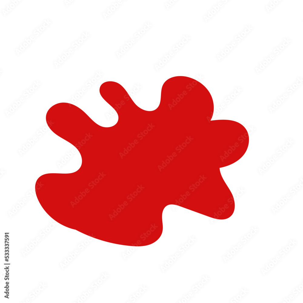 Abstract Blob Shapes Splat Red Abstract Blob Shapes Splat Red