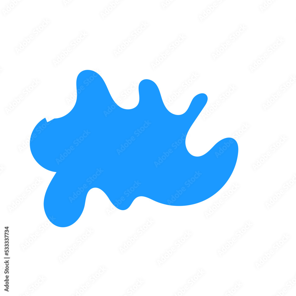 Abstract Blob Shapes Splat Blue Abstract Blob Shapes Splat Blue