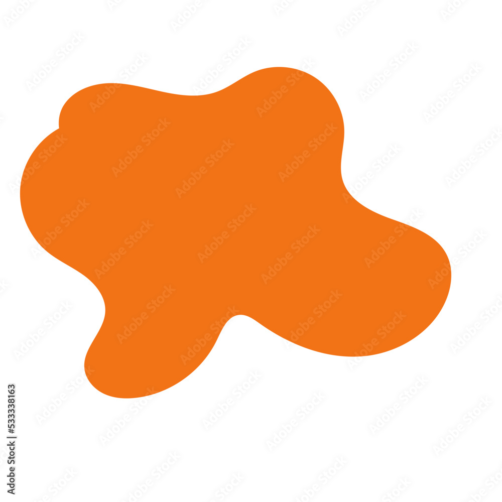 Abstract Blob Shapes Splat Orange Abstract Blob Shapes Splat Orange