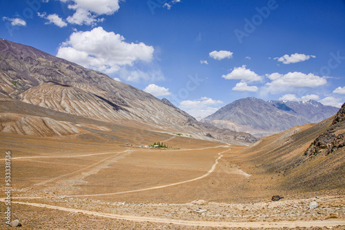 The wild road through the Bartang Valley, Pamirs, Tajikistan