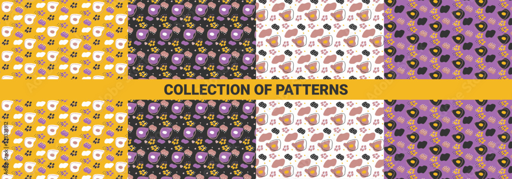 Collection of simple pattern of simple shapes