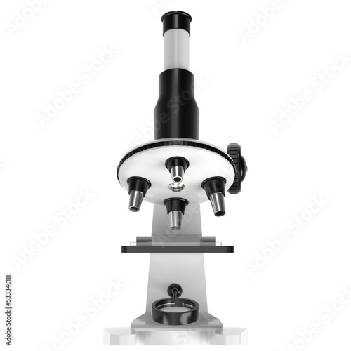 3d rendering illustration of a toy microscope