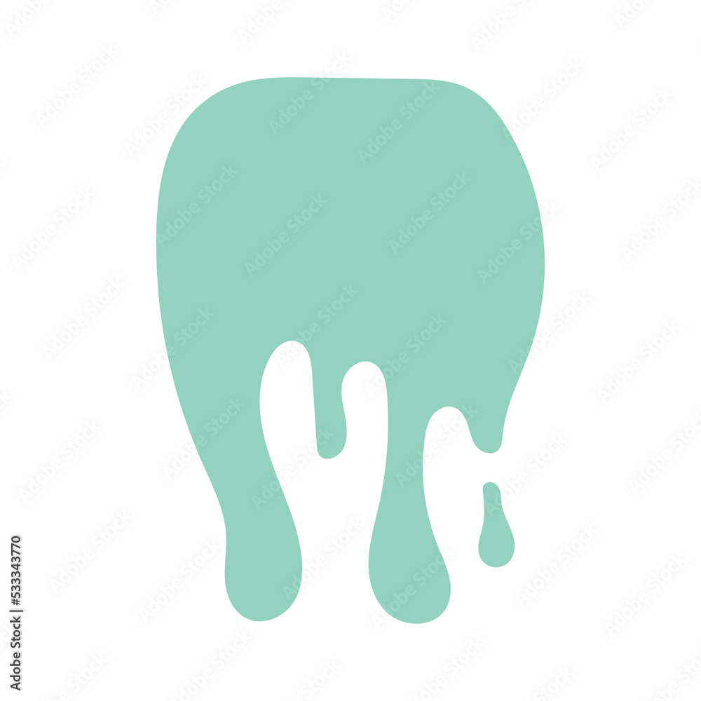 Vector paint splash. Light green melt drips. Abstract cartoon liquid. Vector paint splash. Light green melt drips. Abstract cartoon liquid.