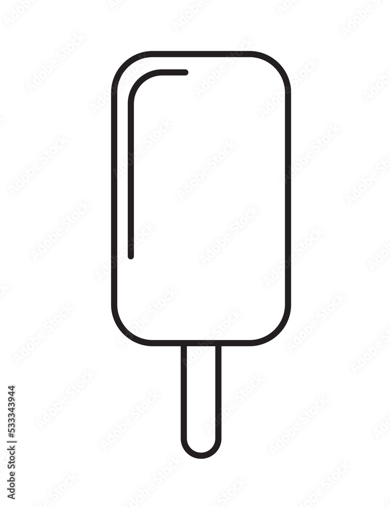 Ice cream line art illustration, PNG with transparent Ice cream line art illustration, PNG with transparent