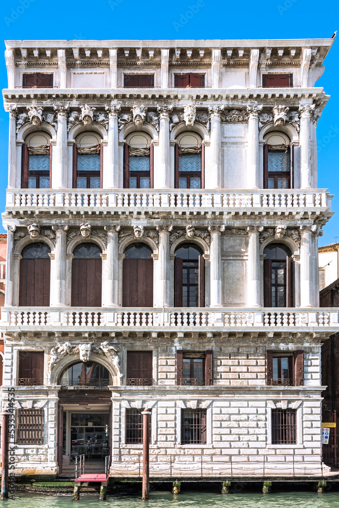 Facade of a palazzo hotel in Venice