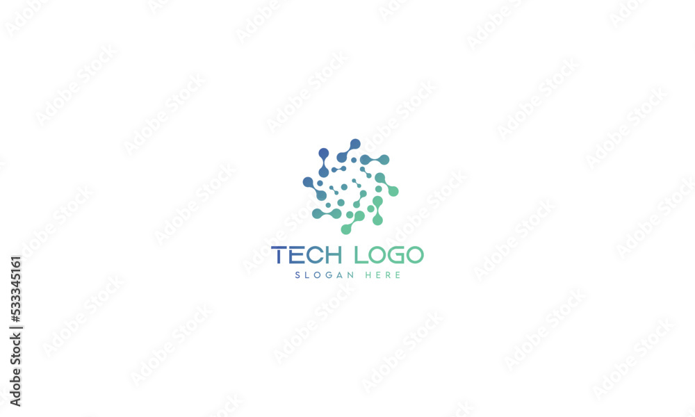 Technology Digital Logo Design Template, Tech, Cpu, Chip, Electronic Logo Template Minimal Tech Logo
