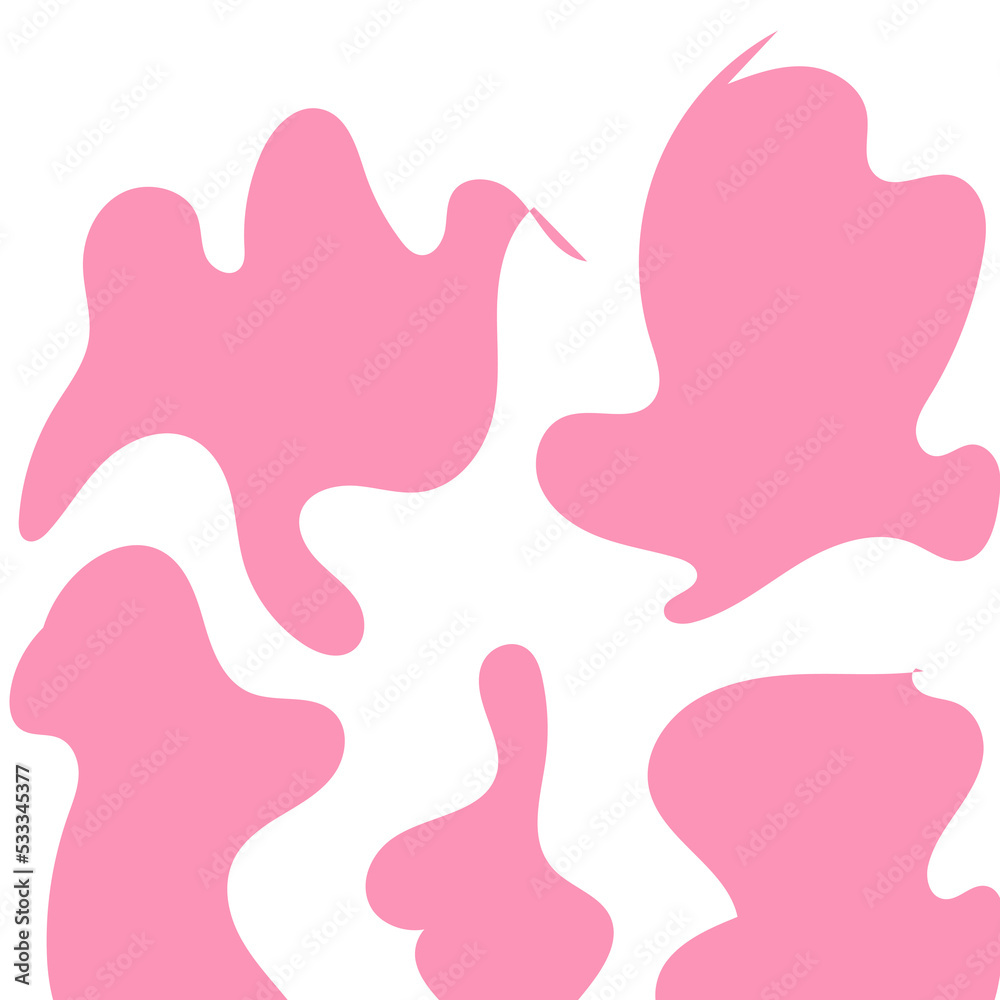Abstract Shapes Modern Background Pastel Pink