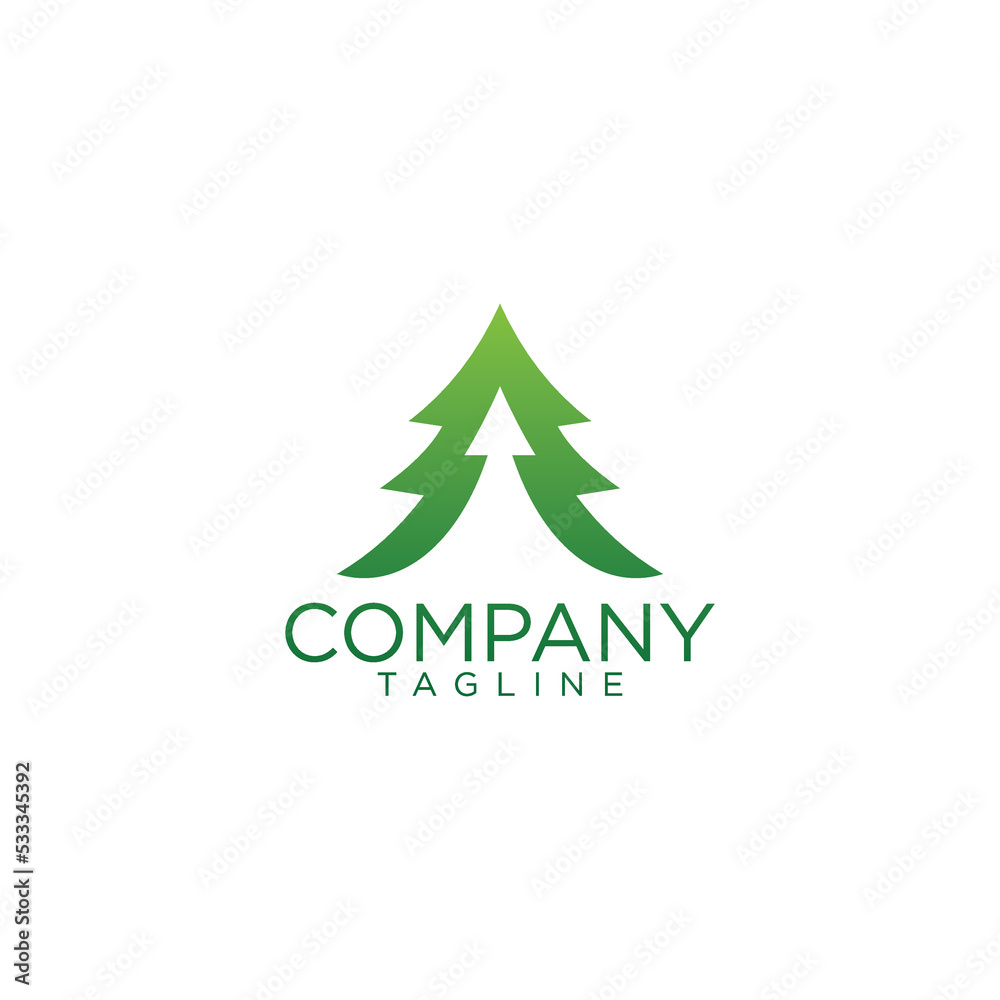a arrow tree creative logo design and premium vector templates