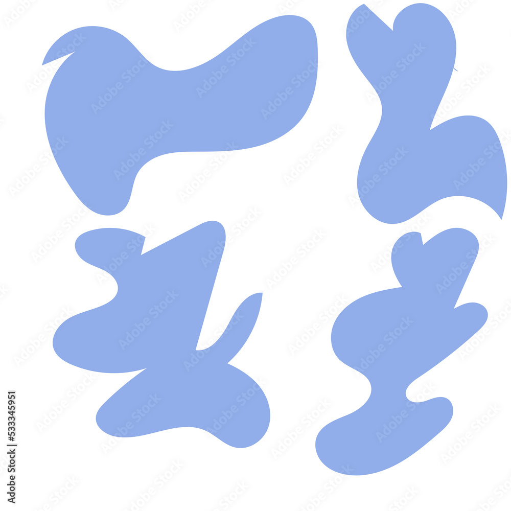 Abstract Shapes Modern Background Pastel Blue