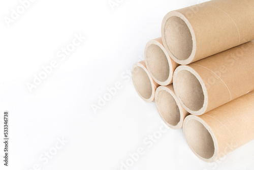Cylinder tube, on an isolated white background
