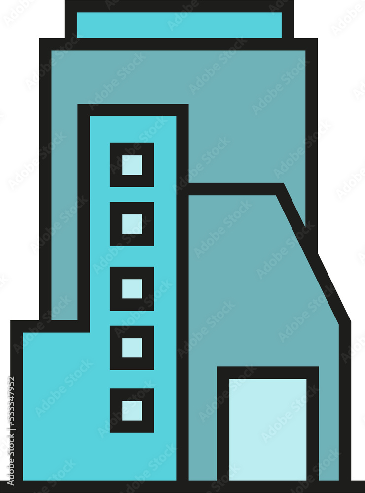 office and apartment building icon illustration office and apartment building icon illustration