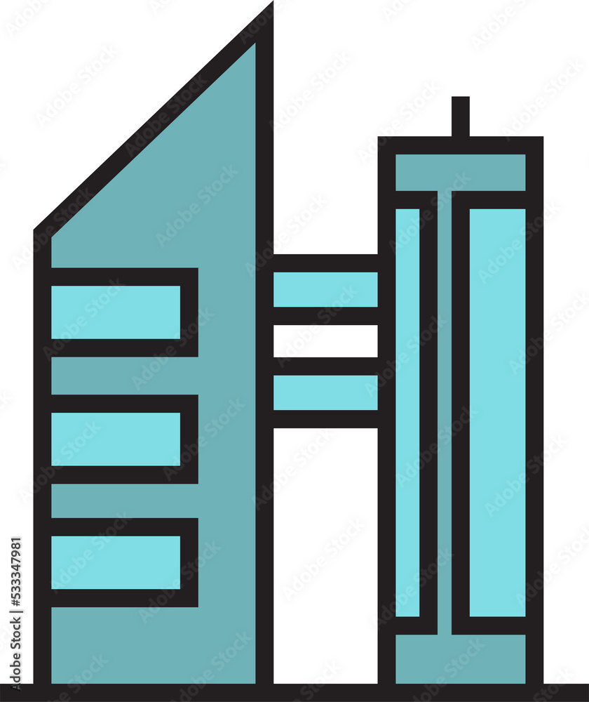 office and apartment building icon illustration office and apartment building icon illustration