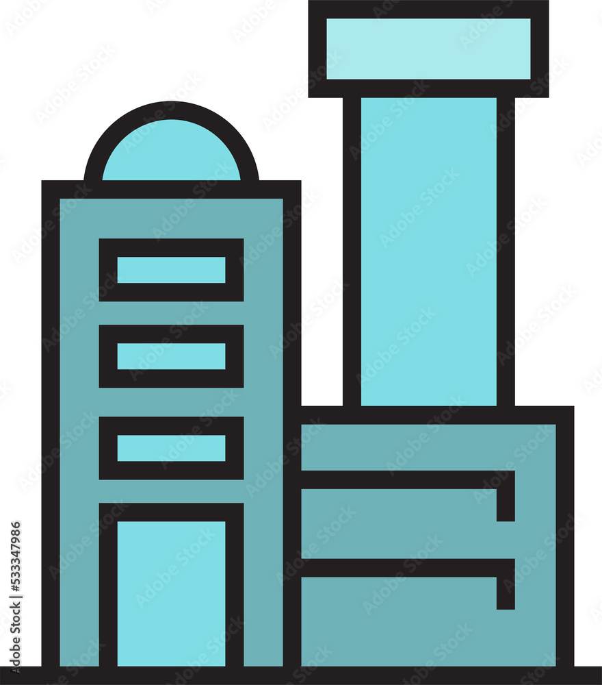 office and apartment building icon illustration office and apartment building icon illustration