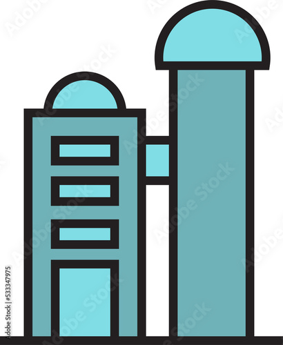 office and apartment building icon illustration