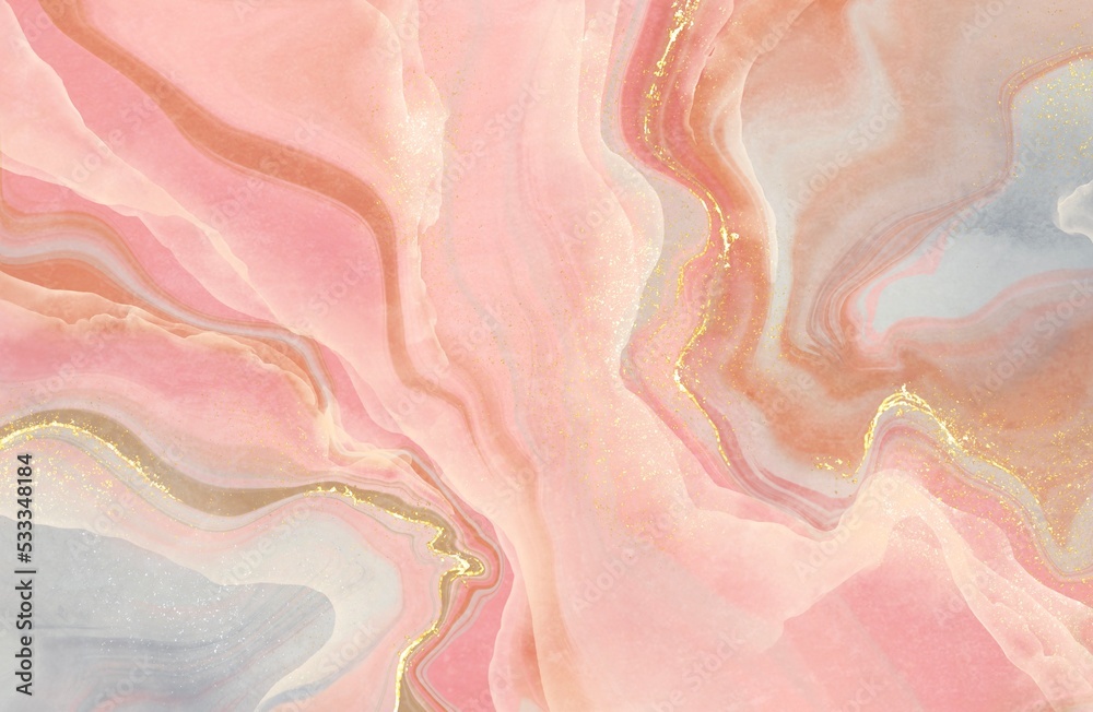 Abstract art pink marble wallpaper.