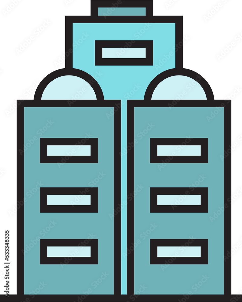 office and apartment building icon illustration office and apartment building icon illustration