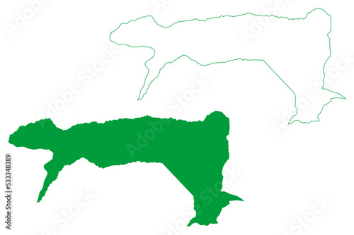 Sao Benedito municipality (Ceará state, Municipalities of Brazil, Federative Republic of Brazil) map vector illustration, scribble sketch Sao Benedito map photo