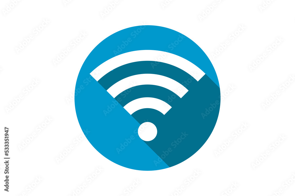 Wi Fi symbol signal connection. Vector wireless internet technology sign. Wifi network communication icon. - obrazy, fototapety, plakaty 