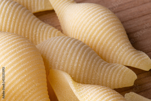 group of short durum wheat pasta