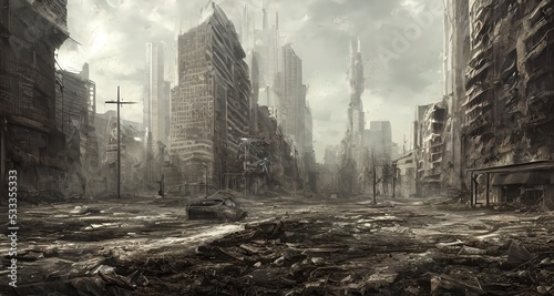 After the third world war, aftermath, inspiration, concept art photo