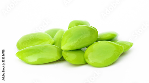 acacia seed (Leucaena leucocepphala) isolated on white background, have a medicine properties
