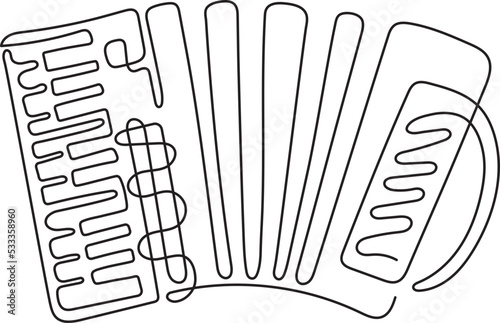accordion musical instrument music minimal outline art