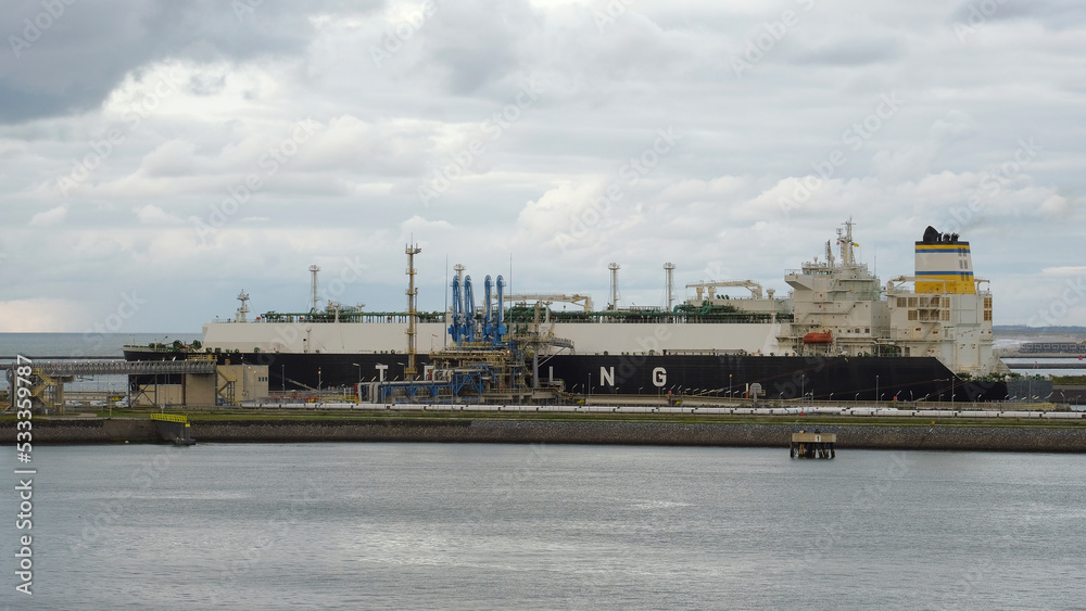 LNG carrier in the European port