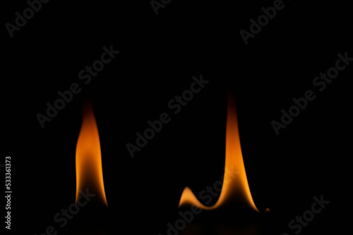 burning power of the flame, Flames, and burning sparks close-up, fire patterns, the glow of fire in the dark