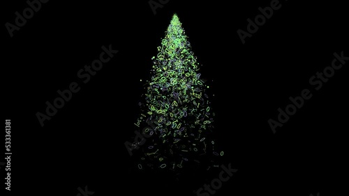 Binary Code Cristhmas Tree Alpha Element