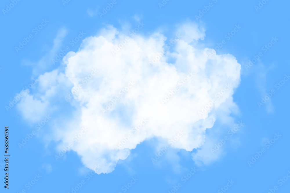 White Cloud on Blue Background
White Cloud on Blue Background