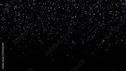Confetti Rain Particles Blue Purple