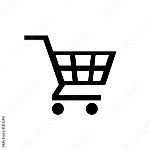 shopping cart icon on white background