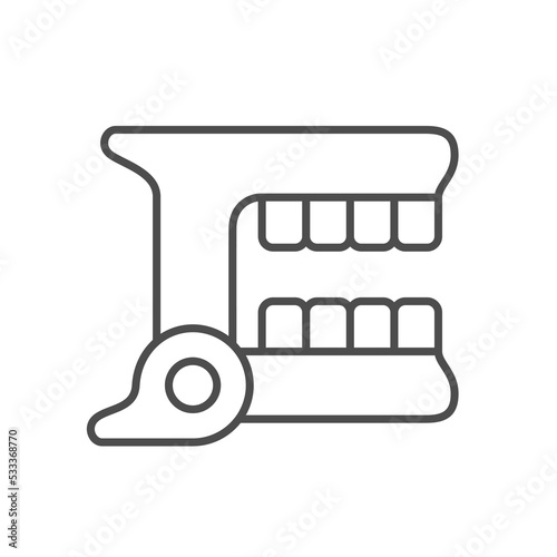 Jaw model line outline icon