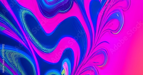 Abstract blue and purple dynamic background. Futuristic vivd neon swirl lines. Light effect. photo