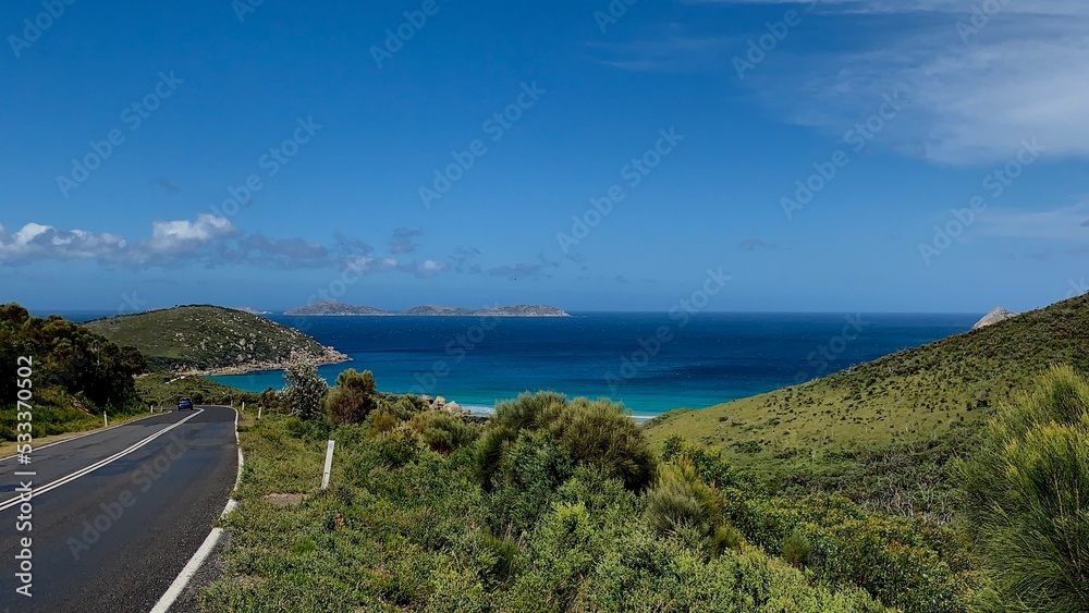 Εκτύπωση καμβά Photo taken on the side of a road towards Wilsons Promotory, Australia