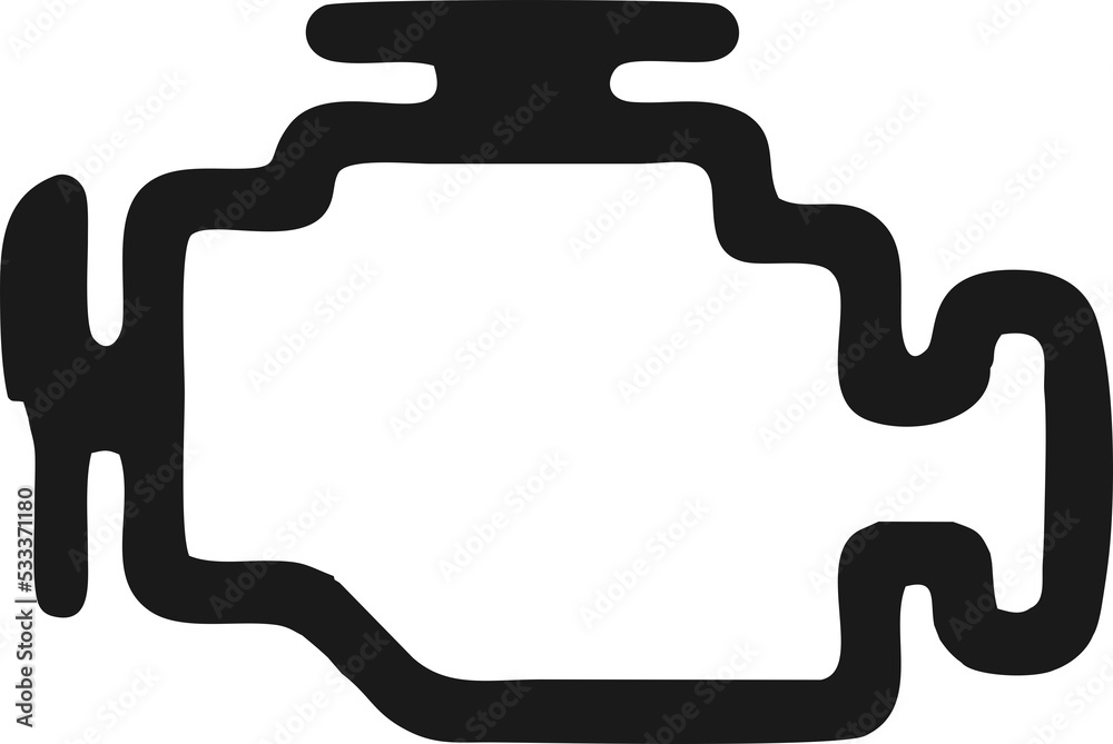 Check engine light icon on transparent background Check engine light icon on transparent background